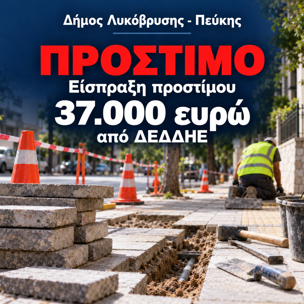 Σε επιβολή και είσπραξη προστίμου 37.000 ευρώ από τον ΔΕΔΔΗΕ για παραβάσεις στην αποκατάσταση κοινόχρηστων χώρων προχώρησε ο Δήμος Λυκόβρυσης - Πεύκης